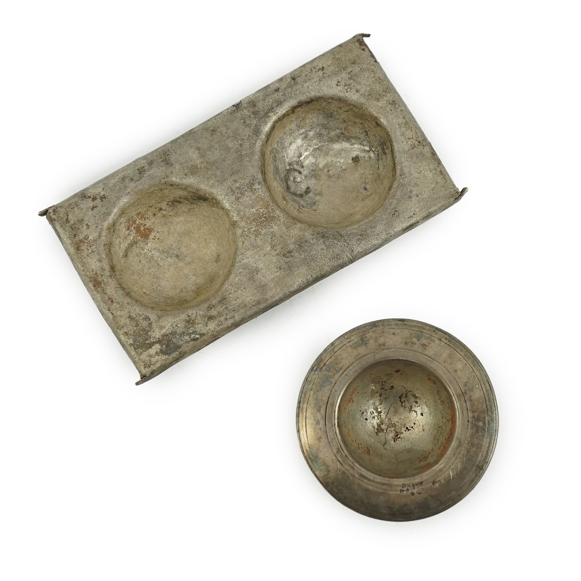 A silver tray and cup, Roman or Gandhara, c. late 1st century BC - early 1st century A.D.